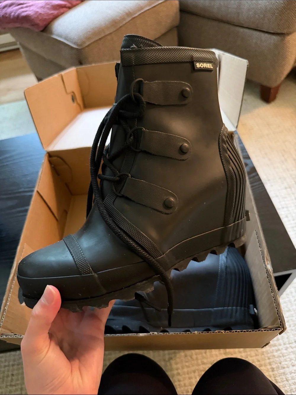 Sorel Women’s Joan Rain Wedge Waterproof Boots